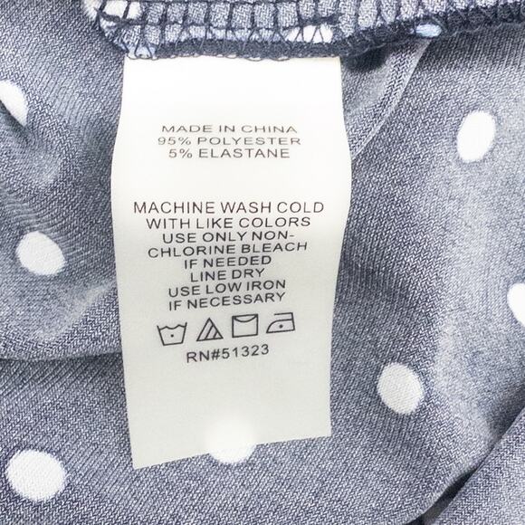 Vince Camuto Polka Dot Print Ruched Midi Dress Women's Petite  Medium - Picture 8 of 9